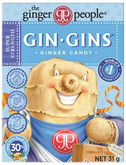 THE GINGER PEOPLE Gin Gins Ginger Candy Super Strength 31g