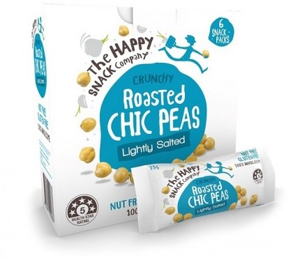 The Happy Snack Company Roasted Chickpeas Lightly Salted  6x25g Box