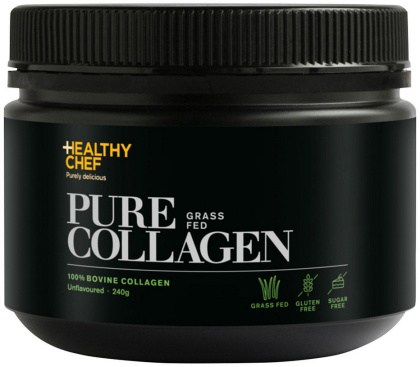 THE HEALTHY CHEF Pure Grass Fed Collagen (100% Bovine Collagen) Unflavoured 240g