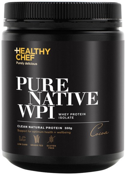THE HEALTHY CHEF Pure Native WPI (Whey Protein Isolate) Cocoa 450g