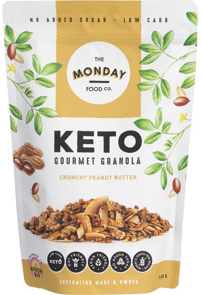 The Monday Food Co. Keto Gourmet Granola Crunchy Peanut Butter 300g