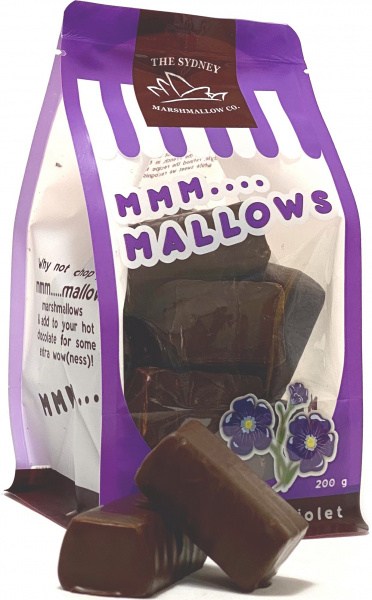 The Sydney Marshmallow Co Chocolate Violet Marshmallow  200g