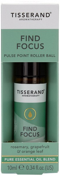TISSERAND Essential Oil Blend Pulse Point Roller Ball Find Focus 10ml