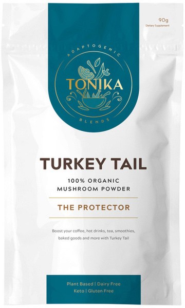 TONIKA 100% Organic Mushroom Powder Turkey Tail 70g
