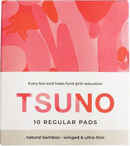Tsuno Natural Bamboo 10 Regular Pads - Winged & Ultra Thin