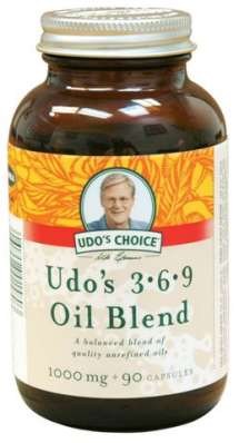 Udo's 3-6-9 Oil Blend  Softgel Vege Caps  90x1000mg