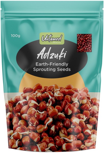 UNTAMED HEALTH Organically Grown Sprouting Seeds Adzuki 100g