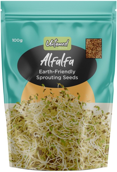 Untamed Organic Alfalfa Sprouting Seeds  100g