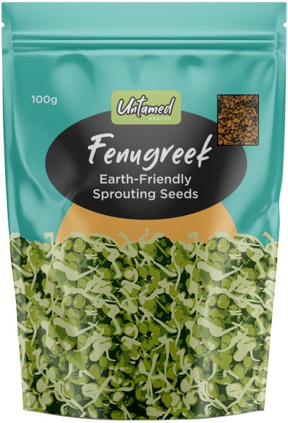 Untamed Organic Fenugreek Sprouting Seeds  100g