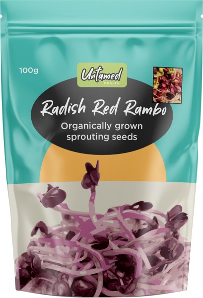 Untamed Radish Red Rambo  Earth-Friendly Sprouting Seeds  100g
