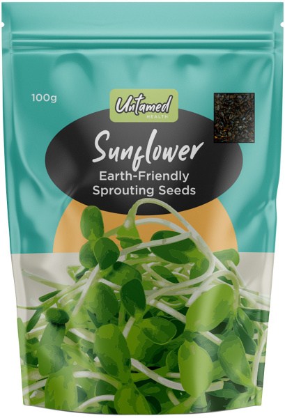Untamed Sunflower Earth-Friendly Sprouting Seeds  100g