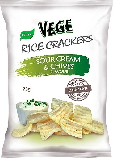 Vege Rice Cracker Sour Cream & Chives  75g