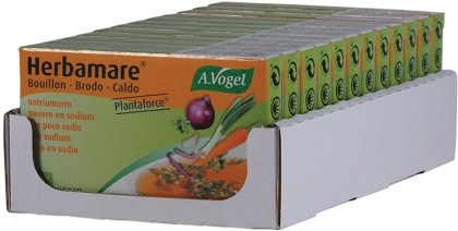VOGEL Organic Herbamare Bouillon Vegetable Stock Cubes Low Sodium (9.5g x 8) 1 Pack x 12 Display