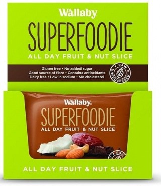 Wallaby Superfoodie Cappuccino Cacao Slice  8x48g