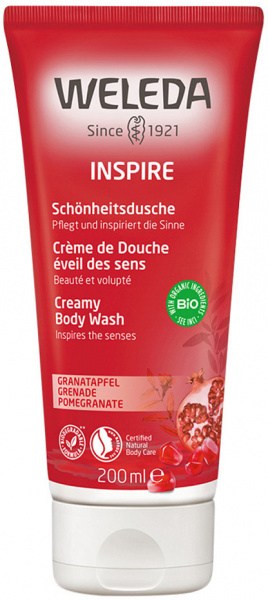 WELEDA Organic Creamy Body Wash Inspire (Pomegranate) 200ml
