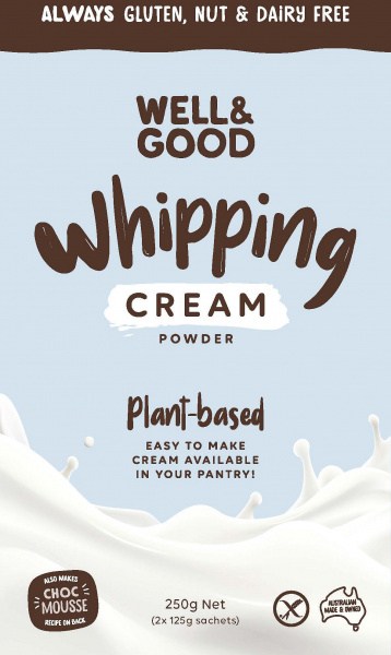Well And Good Plant-Based Whipping Cream Powder 2x125g Sachets