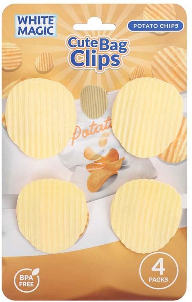 White Magic Cute Bag Clips Potato 4Pack