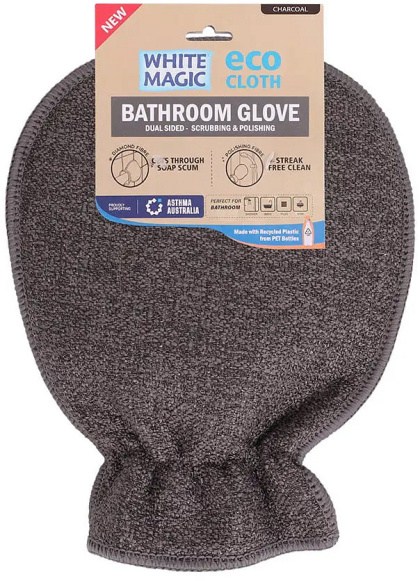 White Magic Eco Cloth Bathroom Glove Charcoal