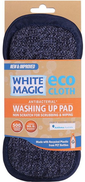 White Magic Eco Cloth Washing Up Pad Denim