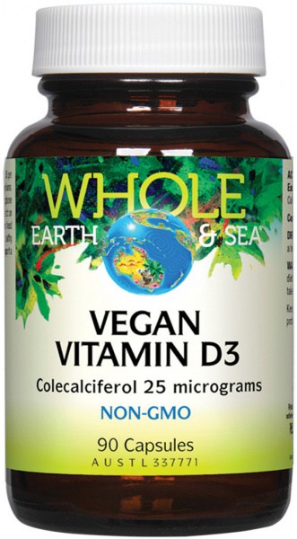 WHOLE EARTH & SEA Vegan Vitamin D3 90c