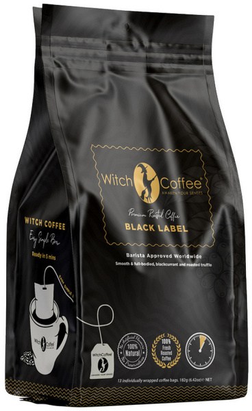 WITCH COFFEE Black Label Coffee Bags (Smooth & Full-Bodied, Blackcurrant and Roasted Truffle) x 13 P