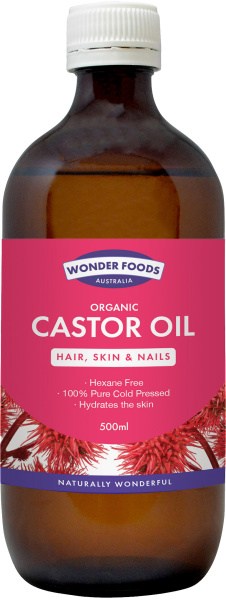 WONDER FOODS Organic Pure Cold-Pressed Castor Oil 500ml