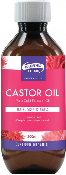 Wonderfoods Castor Oil 200ml (Org)