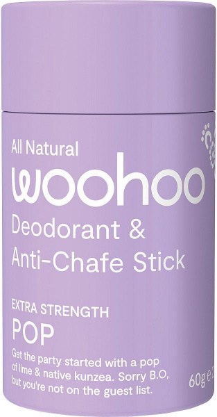 Woohoo Deodorant Stick Pop Extra Strength 60g