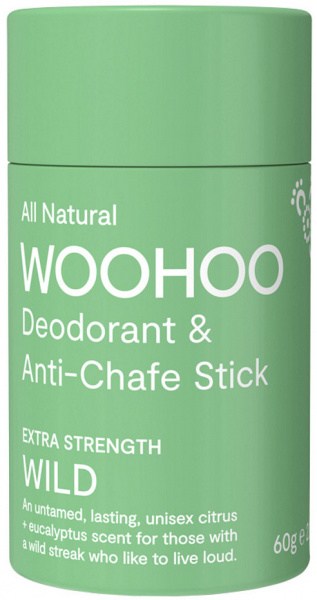 WOOHOO Deodorant & Anti-Chafe Stick Wild (Ultra Strength Unisex) 60g