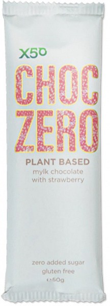 X50 Choc Zero Plant Based Mylk Chocolate Strawberry  24x50g