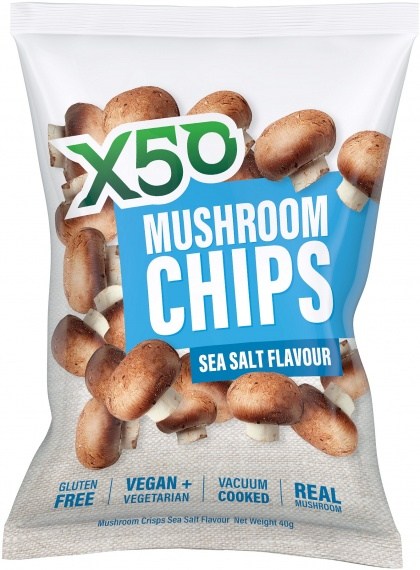 X50 Mushroom Chips Sea Salt  14x40g