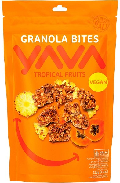 Yava Granola Bites Tropical Fruits 125g