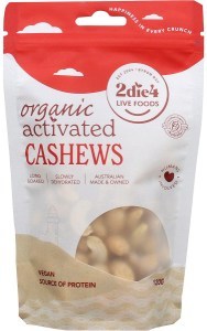 2die4 Live Foods Organic Activated Cashews 120g