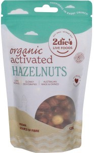 2die4 Live Foods Organic Activated Hazelnuts 120g