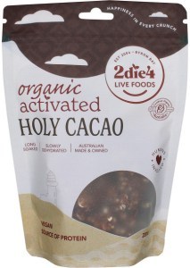 2die4 Live Foods Organic Activated Holy Cacao Granola Clusters 200g