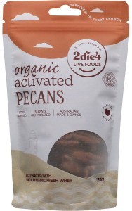 2die4 Live Foods Organic Activated Pecans with Fresh Whey 120g