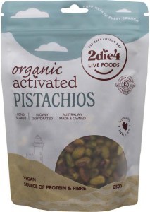 2die4 Live Foods Organic Activated Pistachios 250g