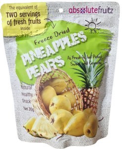 Absolutefruitz Freeze Dried Pineapples & Pears 30g