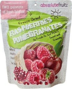 Absolutefruitz Freeze Dried Raspberries & Pomegranates 30g