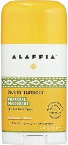 Alaffia Neem Turmeric Deodorant Charcoal & Mandarin 75g