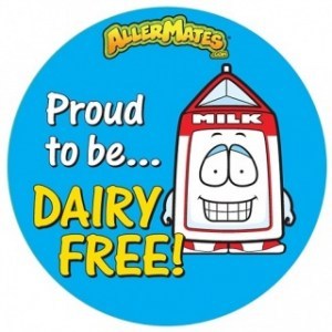 AllerMates Proud to be Dairy Free Stickers