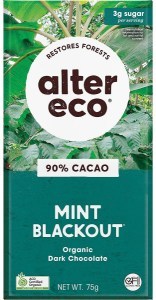 Alter Eco Chocolate Organic Dark Mint Blackout 12x75g