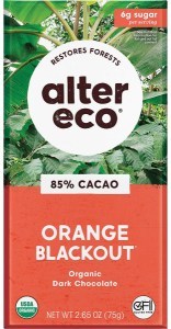 Alter Eco Chocolate Organic Dark Orange Blackout 12x75g