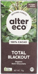 Alter Eco Chocolate Organic Dark Total Blackout 12x75g