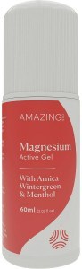 Amazing Oils Magnesium Active Gel Roll-On Arnica,Wintergreen,Menthol 60ml