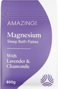 Amazing Oils Magnesium Sleep Bath Flakes with Lavender & Chamomile 800g