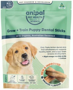 ANIPAL Grow + Train Puppy Dental Sticks Smoked Flavour 160g