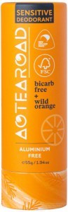 AOTEAROAD Natural Deodorant Stick Bicarb Free + Wild Orange 55g