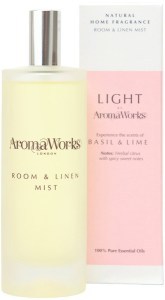 AROMAWORKS LIGHT Room & Linen Mist Basil & Lime 100ml
