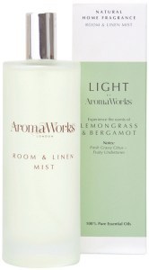 AROMAWORKS LIGHT Room & Linen Mist Lemongrass & Bergamot 100ml